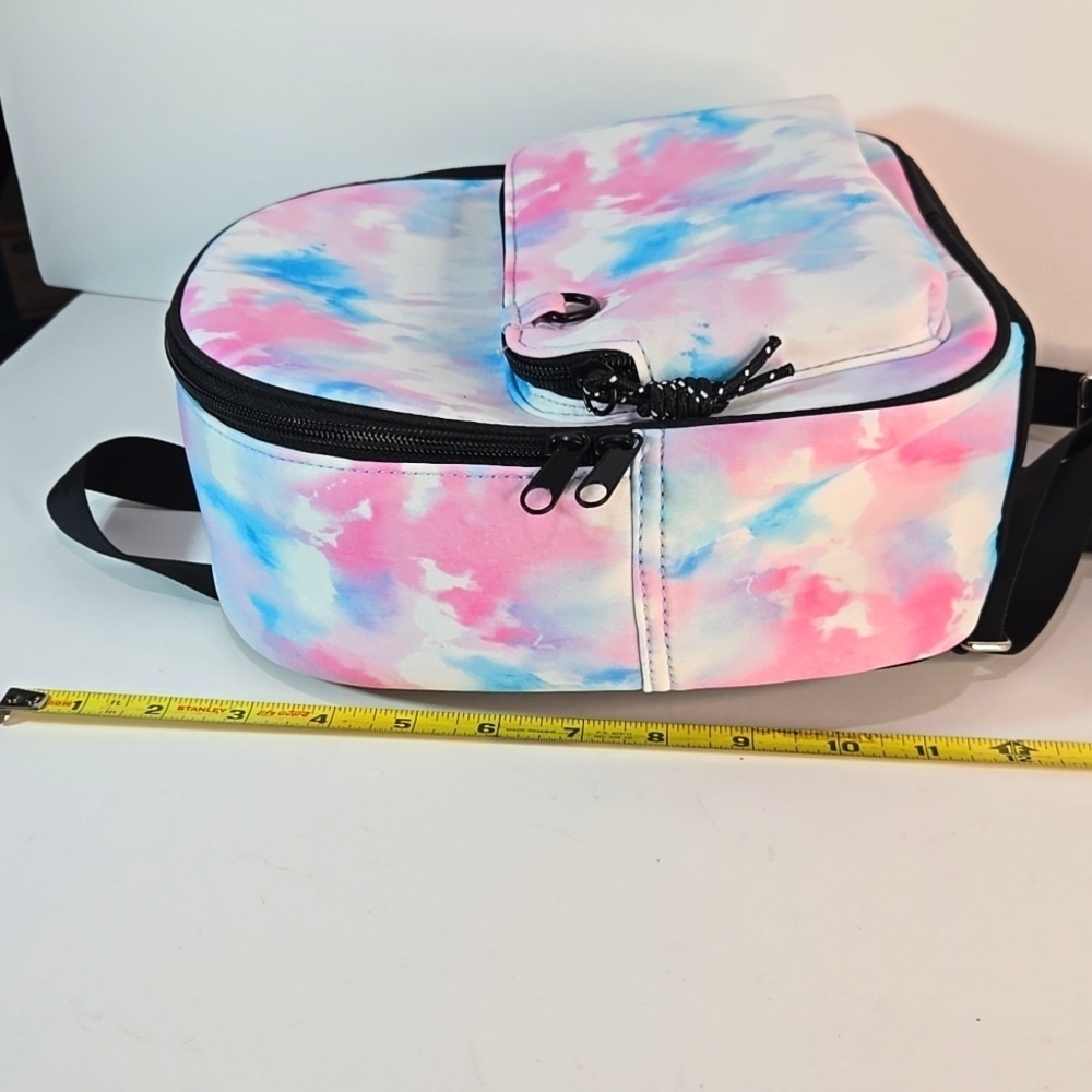 NWT Tie-Dye Backpack Pink Blue Zippers - Picture 7 of 11